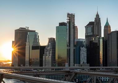 New York City Skyline at Sunset