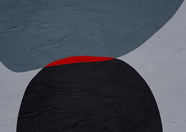 Abstract Shapes in Gray, Black, and Red