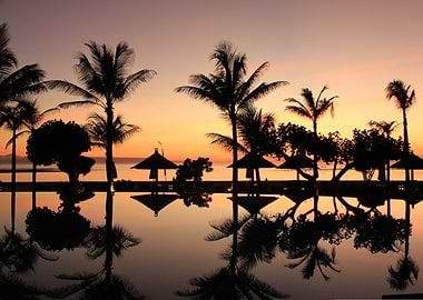 Tropical Sunset Reflection