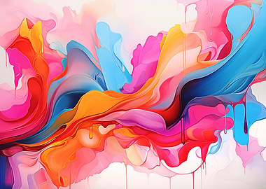 Colorful Abstract Fluid Art