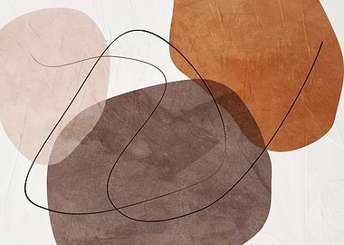 Abstract Shapes with Line Art