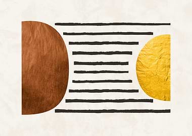 Abstract Geometric Art with Circles and Lines