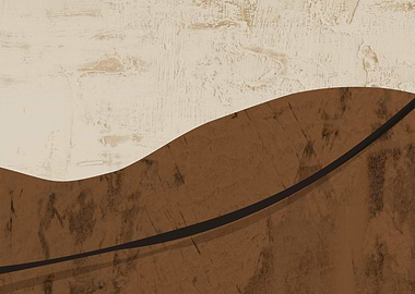 Abstract Brown and Beige Landscape Art