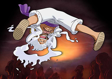 Joyful Fury: Luffy's Gear 5 Leap