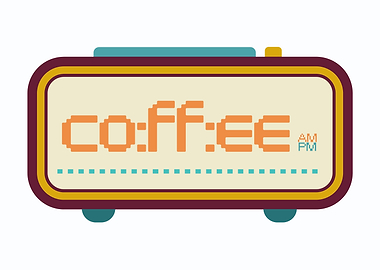 Coffee Time Retro Alarm Clock