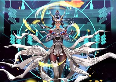 Girl with Torii Gate Background