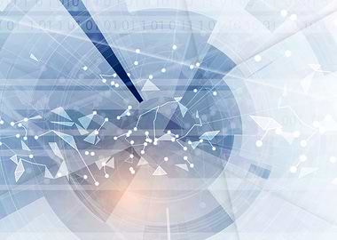 Abstract Technology Background with Geometric Shapes