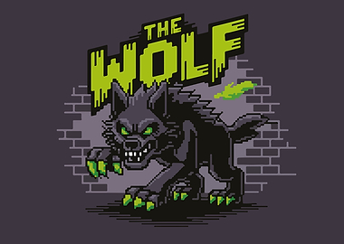 Pixel Art Wolf