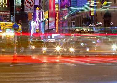 Light Trails in Times Square