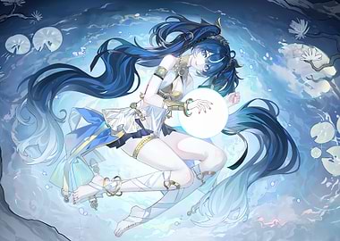Elegant Water Goddess Digital Art