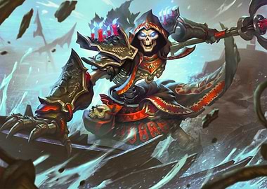 Undead Warrior with Glowing Eyes