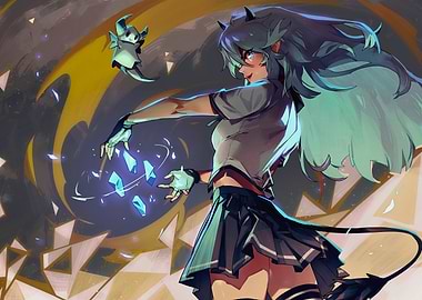 Girl with Magic Crystals