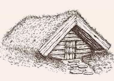 Turf House Sketch