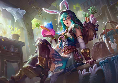 Fantasy Bunny Girl with Carrot