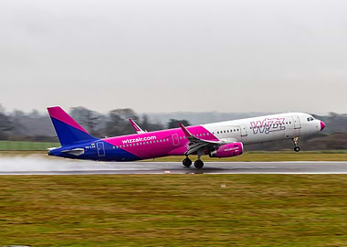 Wizz Air plane taking off