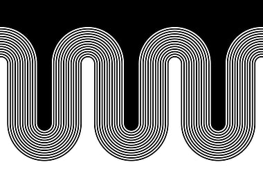 Black and White Wavy Line Pattern