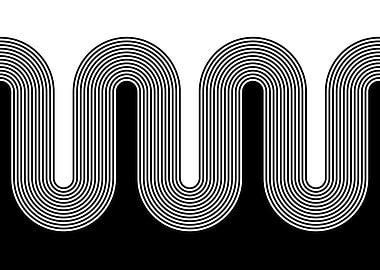 Black and White Wavy Line Pattern