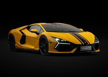 yellow lamborghini revuelto