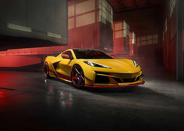 yellow chevrolet corvette Z06