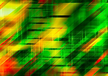 Abstract Green and Yellow Lines