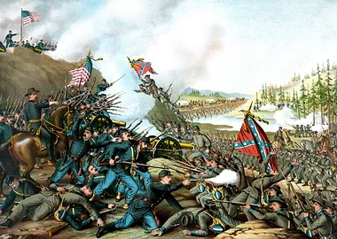 American Civil War Battle Scene