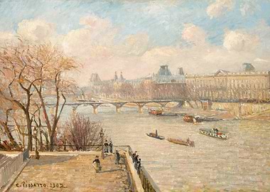 Louvre, Paris by Camille Pissarro