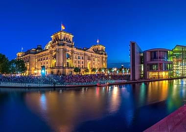 Reichstag Building at Night, Berlin
