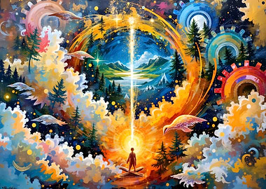 Spiritual Journey Through Nature and Cosmos