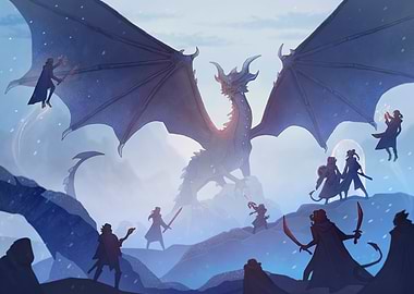 Roll for White Dragon | Snowy Mountains Fight