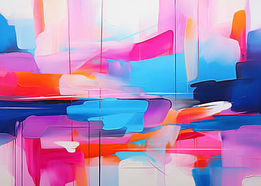 Abstract Shapes Colorful Painting