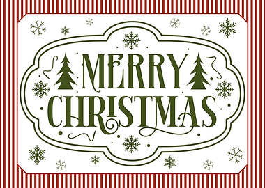 Merry Christmas Holiday Greeting Card