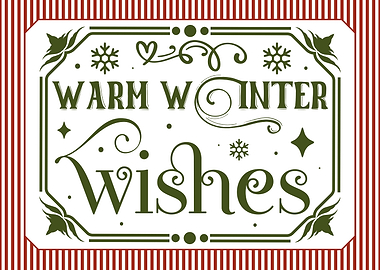 Warm Winter Wishes Holiday Card