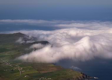 Coastal Mountains Shrouded in Clouds