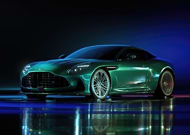 Green Aston Martin