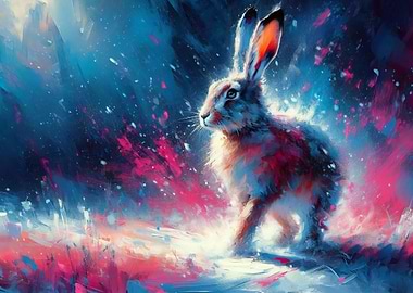 Abstract Hare Painting