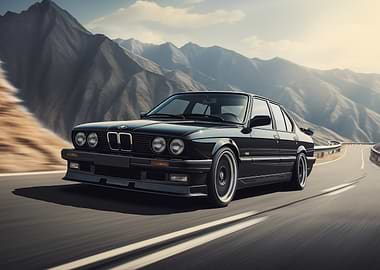 BMW E30 on Mountain Road