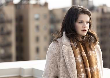 Selena Gomez in beige coat