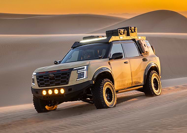 Off-Road SUV in Desert Landscape