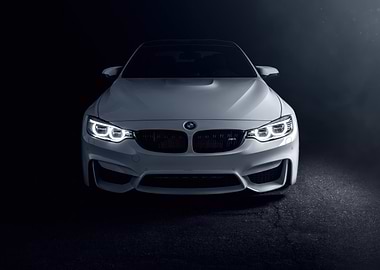White BMW M4 Front View