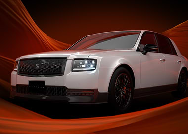 White Toyota Century SUV Car