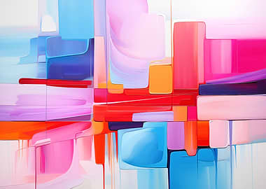 Abstract Colorful Geometric Shapes