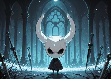 Hollow Knight in a Gothic Setting