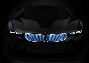 Sleek Black BMW Front View