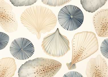 Watercolor Seashells Pattern