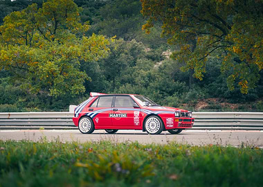 Red Lancia Delta Martini Racing Car