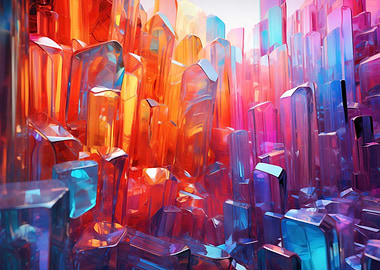 Colorful Glossy Crystal Formation