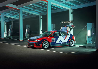 Hyundai Ioniq 5 N eN1 cup charging station