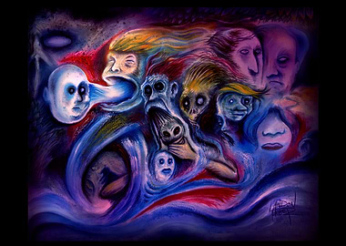 Washing Away the Shadows – Dark Surrealism Artwork