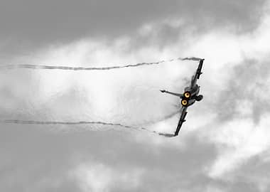 Rafale Fighter Jet in Cloudy Sky