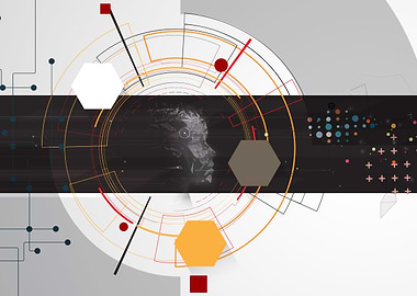 Abstract Geometric Face Digital Art